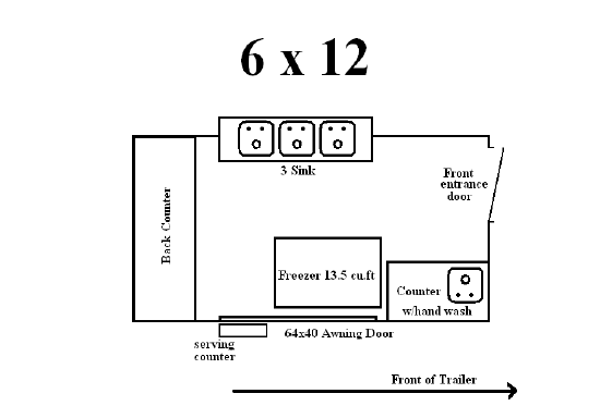 Concession Trailer 6' x 14'