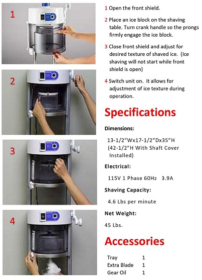 Hawaiian Ice Machine Hatsuyuki HB-600A