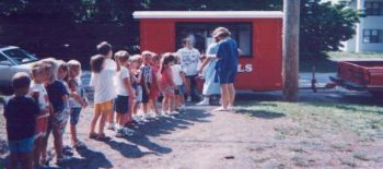 Kids at Snow Cone Stand